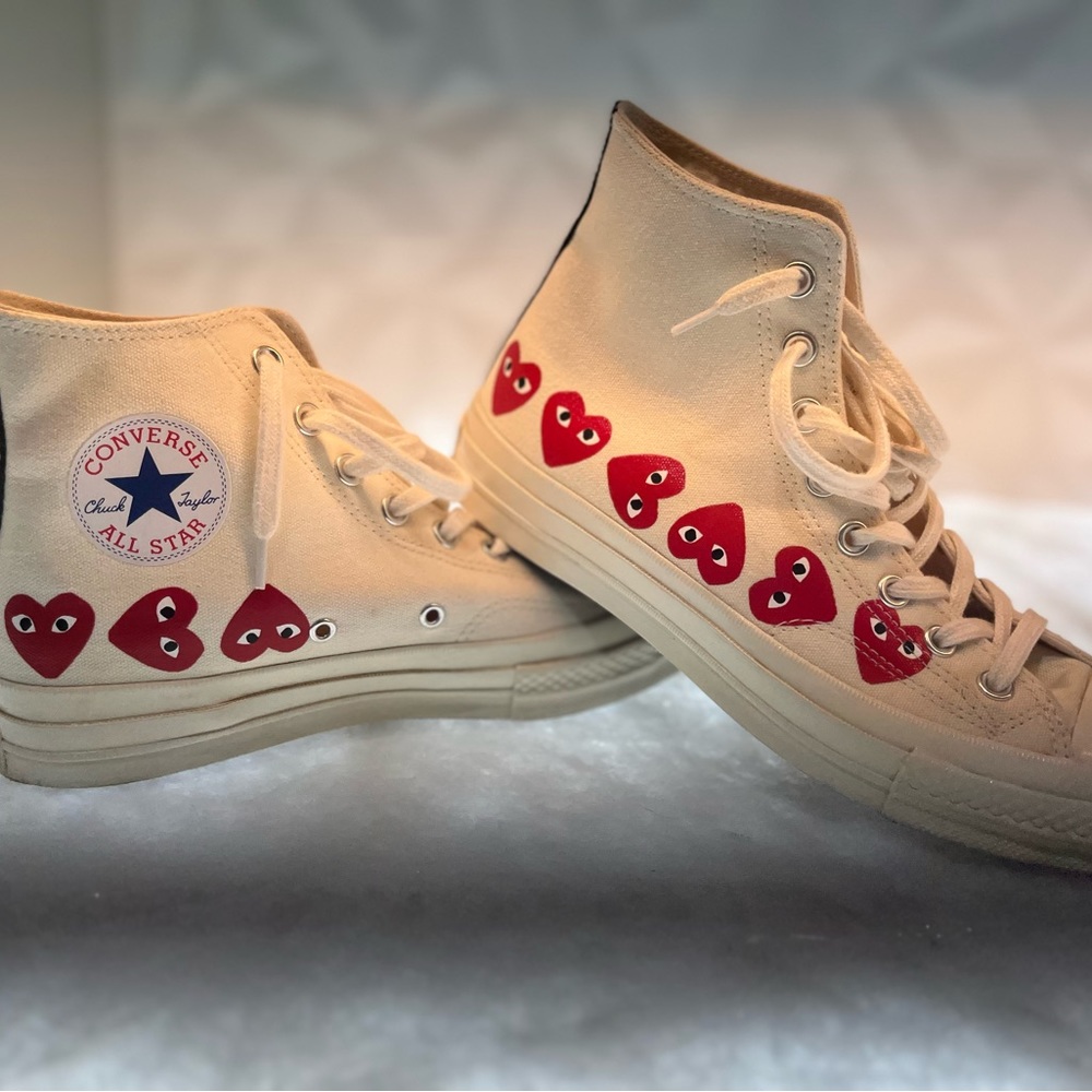 Come Des Garçons PLAY / Multi hearts white